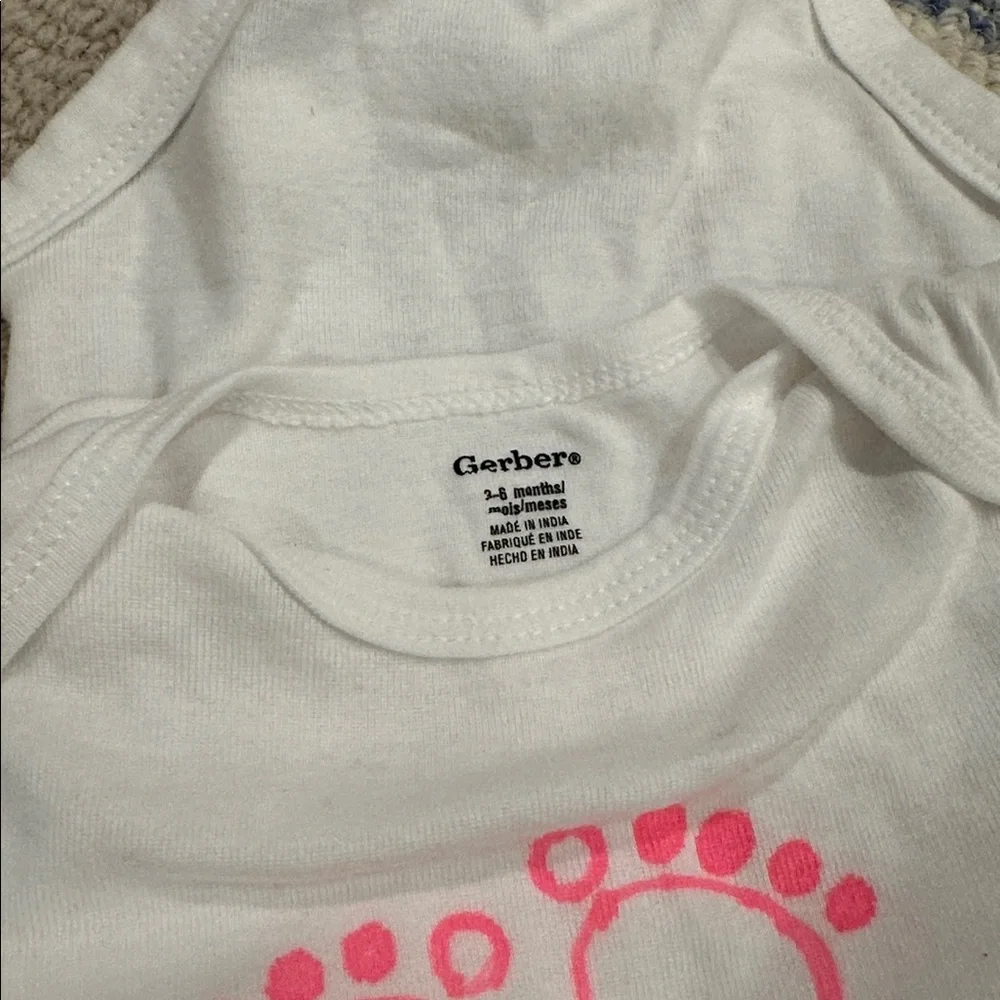 Gerber White and Pink 'Oh Baby' Bodysuit